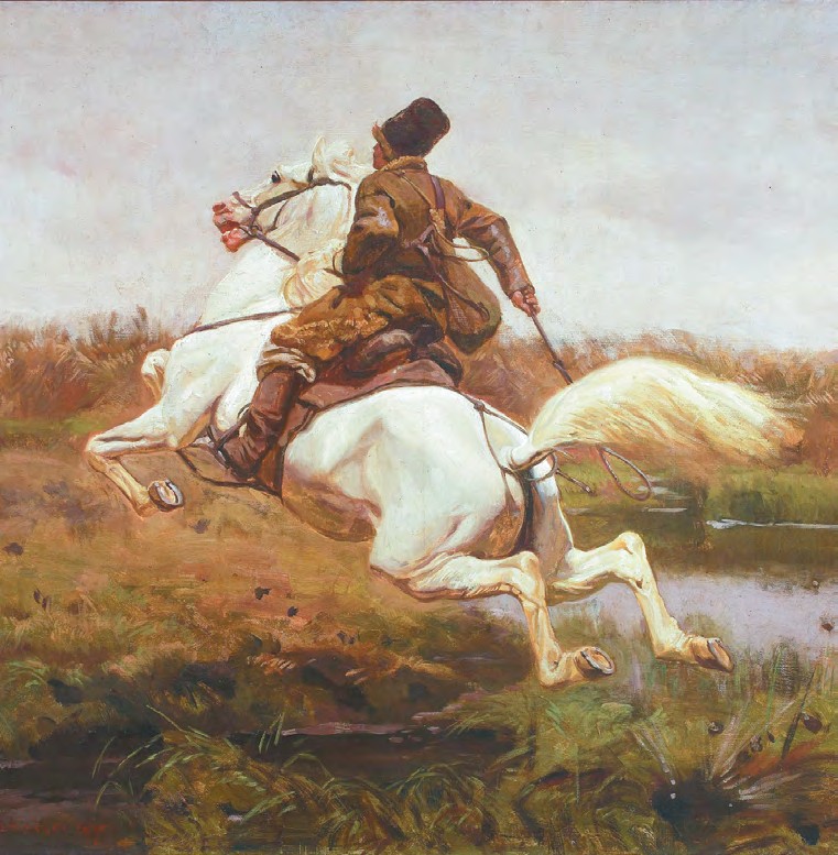 Józef Chełmoński „Kozak na koniu (Dojeżdżacz)”. Ze zbiorów Muzeum Narodowego w Warszawie
