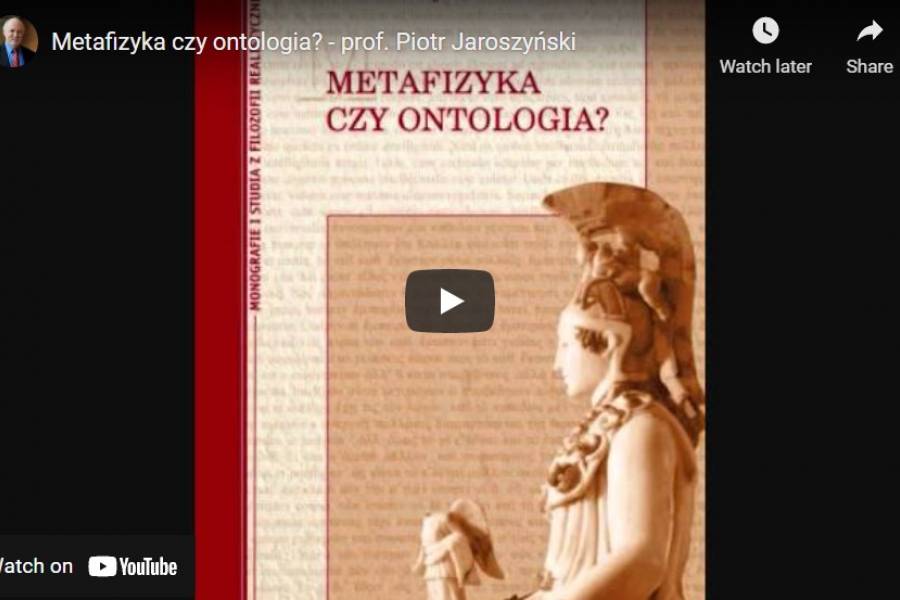 Metafizyka czy ontologia? - wykład
