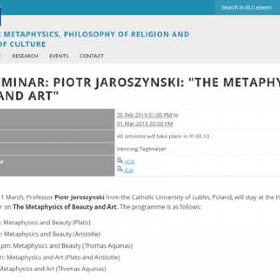 Guest Seminar: Piotr Jaroszynski: 